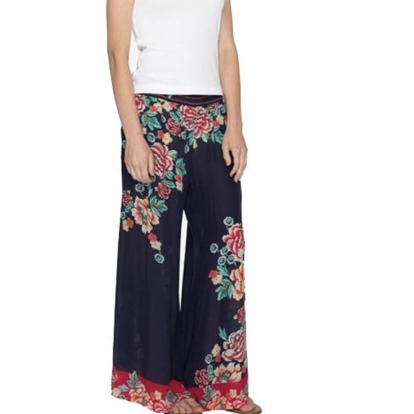 Johnny Was Pants - Johnny Was Navy Rosey Pant, Size XL